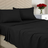 Utopia Bedding Full Size 4 Piece Sheet Set - Brushed Microfiber - Soft Bed Sheets for Full Size Bed - Includes 1 Fitted, 1 Flat, & 2 Pillow Cases - Deep Pocket (Black) Utopia Bedding
