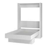 Oakland Living Easy-Lift Full Murphy Wall Bed in White with Shelf Oakland Living