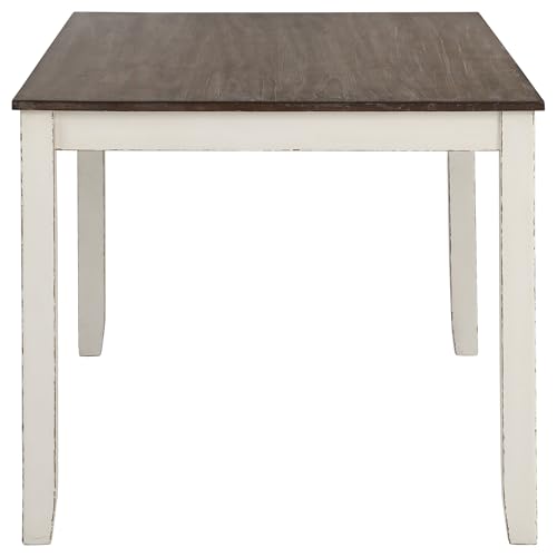 Coaster Home Furnishings - Fortress - Wood - 7-Piece Rectangular Dining Table Set – Farmhouse Style with Double-Cross Back Armless Side Chairs - Dining Room - Vintage White, Chestnut Brown - 190721 Coaster Fine Furniture