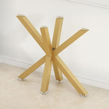 sumatos Metal Console Table Base 30 Inch, Modern Desk Legs for Marble,Glass,Wood Top, Heavy Duty Sofa Table Legs for Hallway,Entry, Living Room,Office 35" L x 16" W x 30" H (Gold) sumatos
