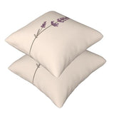 Hayyett Minimalist A Single Lavender Sprig Throw Pillows Covers, Couch Sofa Pillow Cases,Zipper Bedding Cushion Cases for Living Room,18x18 Inch Hayyett