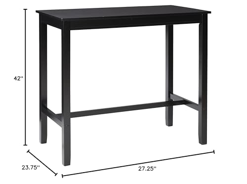Linon 42 inch Bar Height Pub Claridge Table, Black Linon