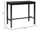 Linon 42 inch Bar Height Pub Claridge Table, Black Linon