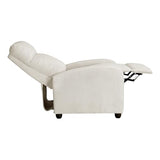 Lexicon Corduroy Pushback Recliner Chair Armchair Push Back Recliner, Solid Wood Frame and Metal Base, Easy Assembly Small Soft Single Sofa Accent Chair for Living Room/Office/Apartment, Beige
