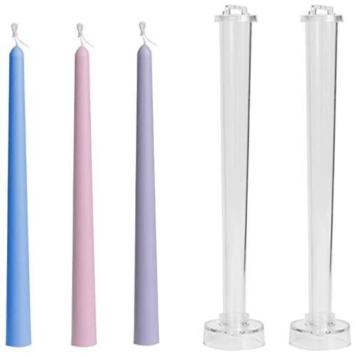 2Pack Candle Taper Mold 10.2 Inch Large Tapered Molds Candle Making Supplies Wedding Classic Dinner Candle Mold