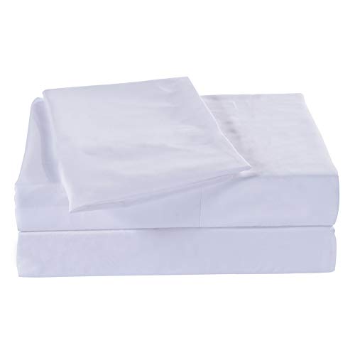 Twin Size Flat Sheet Single - 300 Thread Count 100% Egyptian Cotton Quality - Hotel Collection Flat Sheet Sold Separately - White Meicotton Bedding