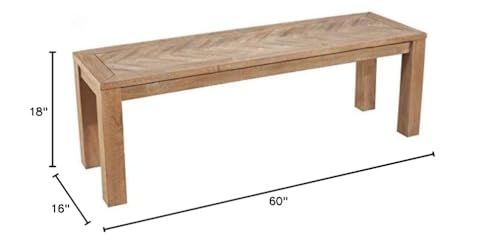 Alpine Furniture Aiden Bench, Natural Alpine Furniture