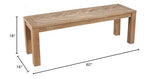 Alpine Furniture Aiden Bench, Natural Alpine Furniture