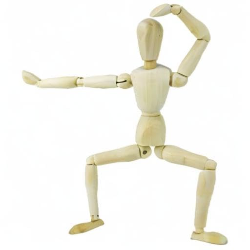 HSOMiD 12'' Artists Wooden Manikin Jointed Mannequin Perfect for Home Decoration/Drawing The Human Figure (A) HSOMiD