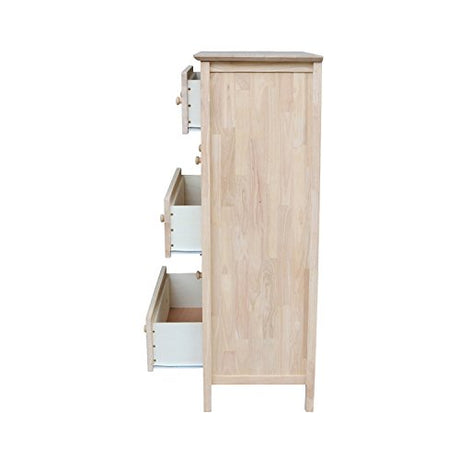 International Concepts Dresser with 5 Drawers ,Unfinished IC International Concepts