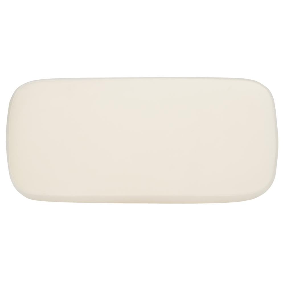 SAFAVIEH Home Collection Whitley Modern Cream Velvet Upholstered Rectangular Ottoman for Ideal for Living Room Bedroom Bench Extra Seating (Fully Assembled) SAFAVIEH