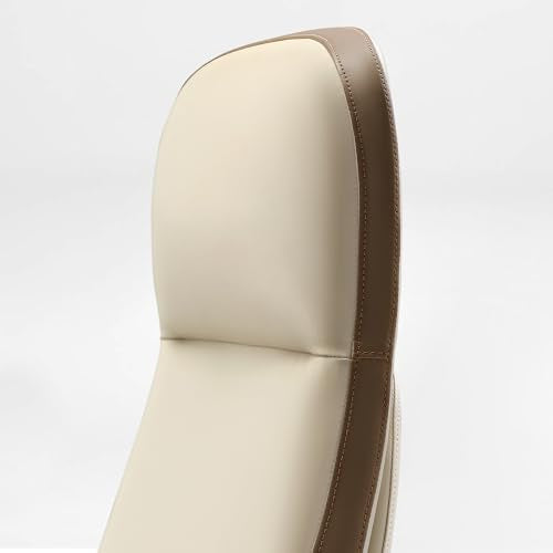 EUREKA ERGONOMIC Alto Leather Desk Chair, Silicone Leather Office Chair with Wheels, High Back Office Chair, Executive Office Chair Comfy for Home & Office, Off-White EUREKA ERGONOMIC