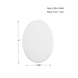 imprintfavor 12pcs Sublimation Ornaments Ceramic 3 inch Oval Christmas Ornament Bulk Hanging Sublimation Ornaments Blanks for Crafting and Personalization (Oval) imprintfavor
