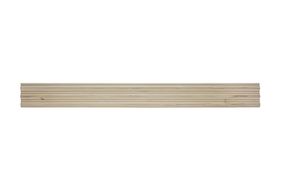 1546-4FTWHW Unfinished White Hardwood Large & Small Reed Panel Moulding - WoodArtSupply