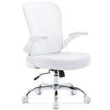 Morkprism Office Chair,Ergonomic Mesh Desk Chair with Adjustable Lumbar Support,Computer Chair with Flip-up Armrests, Rolling Executive Chairs, Home Office Chair(White) Morkprism