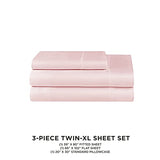 Juicy Couture Twin XL Size Satin Bed Sheet Set, Deep Pocket Silky Twin XL Sheet Set with 1 Fitted Sheet, 1 Flat Sheet, 1 Pillow Case, Wrinkle Resistant and Anti Pilling Bed Sheets - Pink Juicy Couture