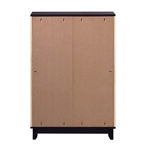 Walker Edison Orin Contemporary 4-Drawer Tall Solid Wood Dresser, 42 Inch, Black Walker Edison