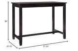 Linon Black 36 inch Counter Height Pub Claridge Table Linon