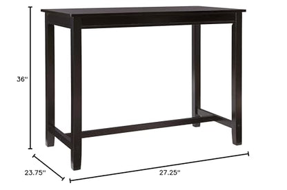 Linon Black 36 inch Counter Height Pub Claridge Table - WoodArtSupply