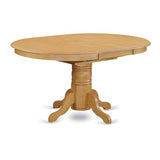 East West Furniture AVGR5-OAK-W 5 Piece Dining Room Table Set Includes an Oval Kitchen Table with Butterfly Leaf and 4 Dining Chairs, 42x60 Inch, Oak East West Furniture