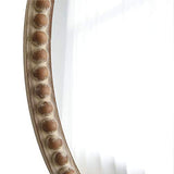 COZAYH Distressed Wood Frame Accent Mirror, Rustic Farmhouse Style Decorative Wall Mirror (Oval) COZAYH