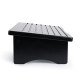 CONSDAN Foot Rest, Ergonomic Footrest for Under Desk at Work, Nursing Foot Stool, Natural Solid Wood Non-Slip Slanted Top Foot Stool for Office/Standing Desk (Black Color) CONSDAN
