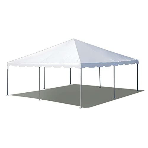 Party Tents Direct 20'x20' Weekender West Coast Tent Frame Party Tent (White) PVC Top with Storage Bag - Tents for Parties, Weddings, Birthdays, Banquets, Fiestas, Workshop, Outdoor Event Party Tents Direct