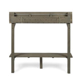 Christopher Knight Home Caribbean Outdoor Acacia Wood Balcony Bar Set, 3-Pcs Set, Grey Finish Christopher Knight Home