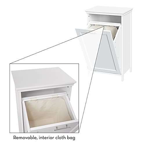 RiverRidge Somerset Tilt-Out Laundry Hamper, White RiverRidge
