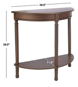 Safavieh Home Collection Tinsley Brown Half Moon Console Table CNS5723C SAFAVIEH
