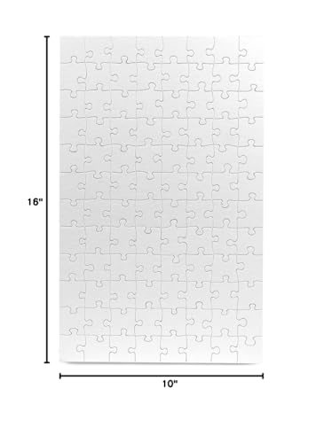 4 Blank Jigsaw Puzzles with Envelopes – 10 x 16 Inch, 96 Pieces Each – Hygloss DYI party invites, Perfect for Decorating, Kids' Activities, Arts & Crafts or Party Favors - Puzzle to Draw On for Crafts Hygloss