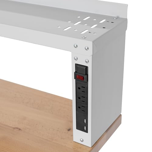 Seville Classics UltraHD Heavy Duty Commercial Electric Workbench for Garage, Warehouse, Workshop, 48" W x 24" D x 28" to 42" H Seville Classics