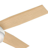 Hunter Fan Company 59242 Hunter 52" Dempsey Indoor Low Profile Ceiling Fan with Light, Fresh White Finish Hunter