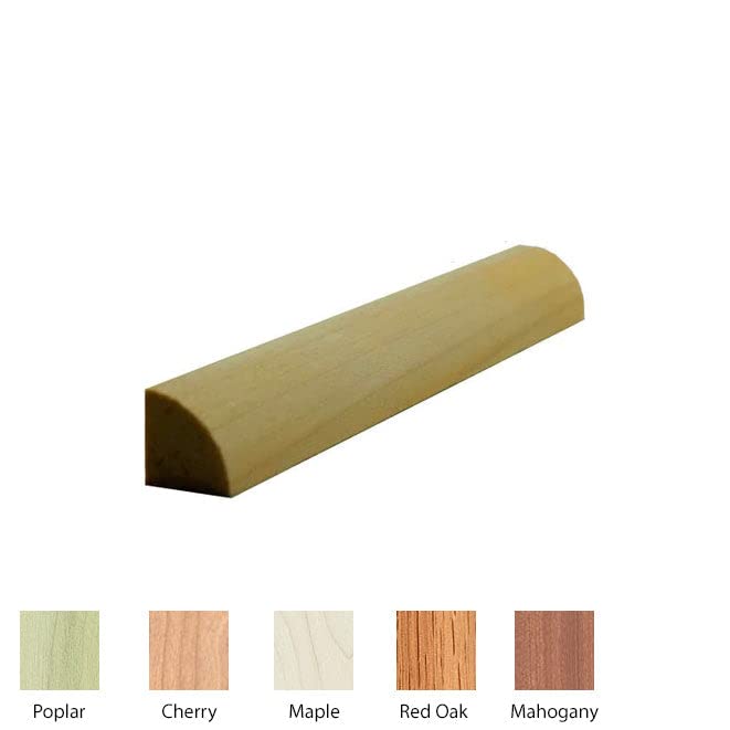 EWQR11 Quarter Round 1/2" Moulding Trim, 1/2" x 1/2", Red Oak, 94" Newmouldings