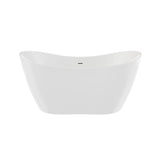 DreamLine Nile 67 inch L x 28 3/8 inch W x 28 3/8 inch H Freestanding Acrylic Bathtub with Matte Black Drain DreamLine