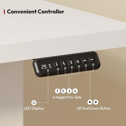 SANODESK L Shaped Standing Desk Adjustable Height, Electric Corner Standing Desk, 71 x 63 inch Sit Stand Computer Table with Splice Board, White SANODESK
