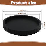 Decorative Tray for Coffee Table 11" Black Round Concrete Home Decor Serving Trays for Accent Table, Console Table for Kitchen, Living Room, Home Decor(Black) YOSINXU