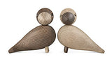 Kay Bojesen Lovely 1 Pair of Figurines 9 cm Song Birds Decoration Wooden, Brown Kay Bojesen