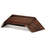 LifeSpan Fitness Ergonomic Wooden Laptop Stand, Desk Riser for 10-17.5" Laptops (19x9.5x3-6", Walnut) LifeSpan Fitness