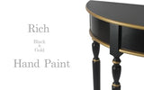 Stelalloy Half Moon Table - Black Console Table for Entryway, Hallway, Living Room - Demilune Table for Front Door - Half Circle Entryway Console Stelalloy