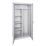 Sandusky Lee CAC1362472-05 Combination Garage Storage Cabinet, Steel Utility Cabinet with Adjustable Shelves, 72" H, Dove Gray Sandusky