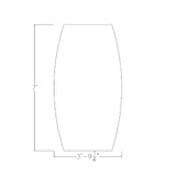 SKUTCHI DESIGNS INC. 7 Ft Boat Shaped Conference Room Table with Silver Post Legs | Harmony Series | 6 Person Table | Asian Night SKUTCHI DESIGNS INC.