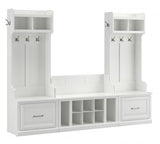 kathy ireland Home by Bush WDL012WAS 69-Inch Entryway Storage Set with 6 Shelves, White Ash Bush Business Furniture