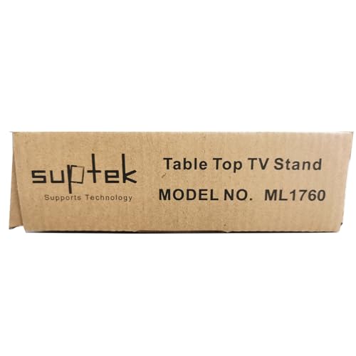 Universal TV Stand, Metal TV Legs for 20-65 inch LCD/LED/OLED/Plasma Flat&Curved Screen TV Height Adjustment with VESA 75x75mm to 800x500mm Max ML1760 suptek