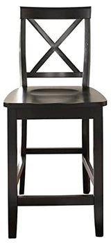 Crosley Furniture X-Back Bar Stool (Set of 2), 24-inch, Black Crosley Furniture