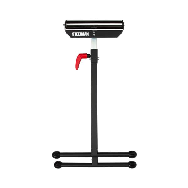 PROTOCOL Equipment Single Roller Stand Workstation Support, Durable Steel Construction, Adjustable Height, Foldable for Portability, 132 lb. Capacity Steelman