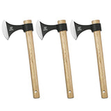 WICING Throwing Axes 3 Pack, 16.2-inch Throwing Tomahawks High Carbon Steel & Wooden Handle, for Axe Throwing Recreation and Competition WICING