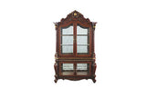 Acme Picardy Wooden Curio Cabinet with Glass Doors in Cherry Oak ACME Furniture