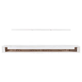 Country Living Hatteras Floating Wood Fireplace Mantel Shelf - Whitewash 60 inch Wooden Farmhouse Floating Pine Beam for Electric Fireplaces, Hearths, and Décor WoodArtSupply