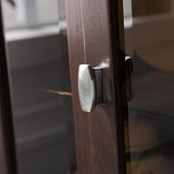 Leick Furniture Entryway Curio Cabinet with Interior Light, Chocolate Oak Leick Home